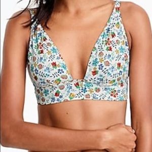 J Crew V-Neck Bikini Top Liberty Edenham Floral